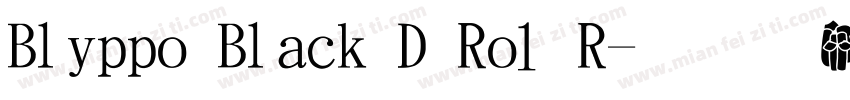 Blippo Black D Ro1 R字体转换